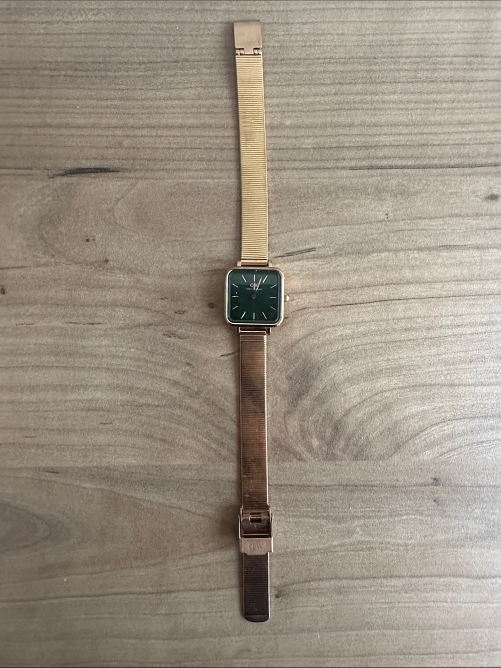 Daniel Wellington Rose Gold Watch with Green Dial